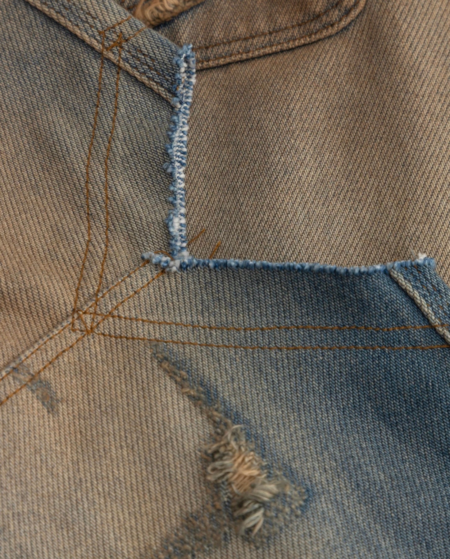 W HOLY STATE SPLIT KNEE WIDE JEANS SAND BLUE
