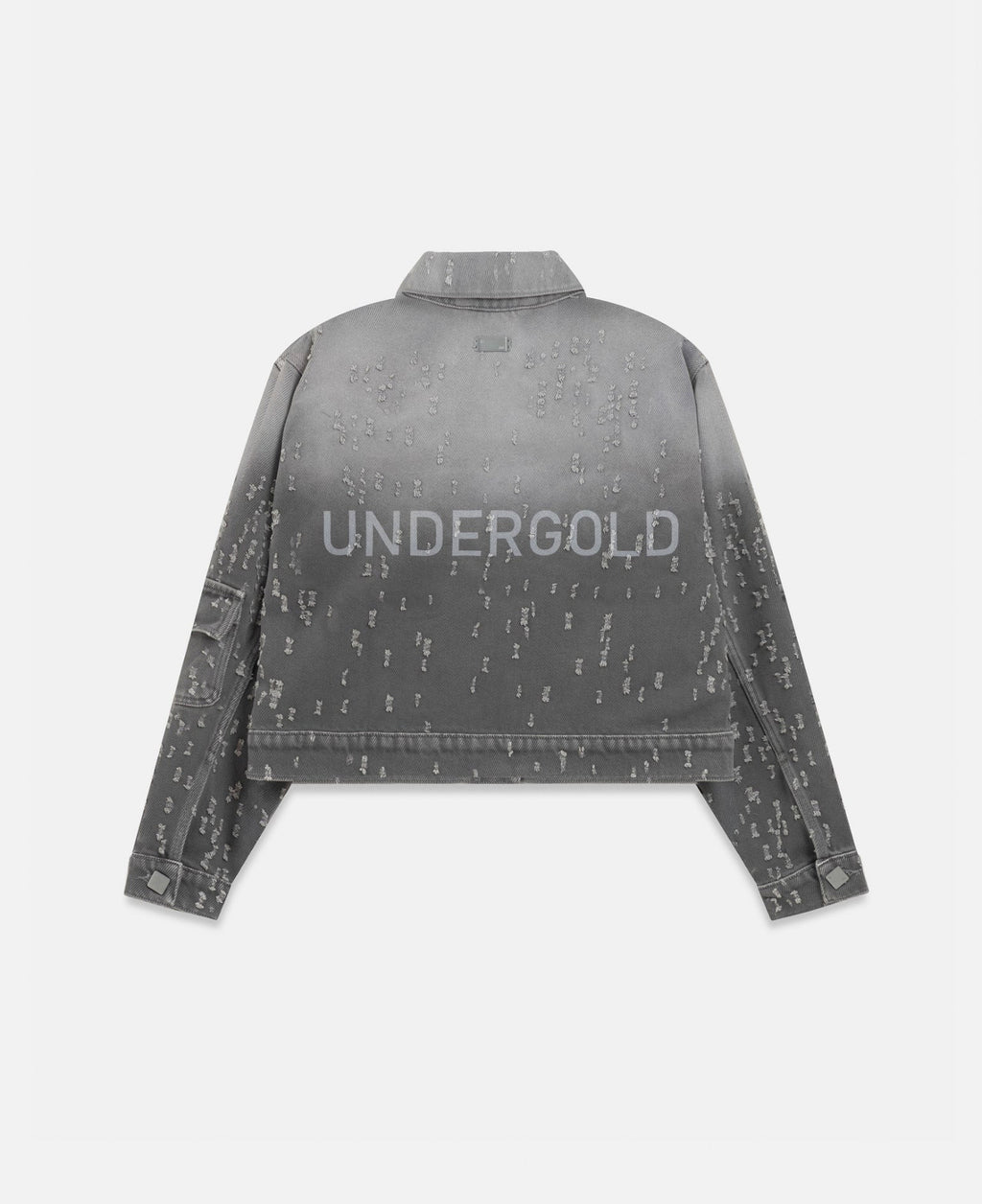 HOLY STATE UNDRGLD RIPPED JACKET WASHED GRAY
