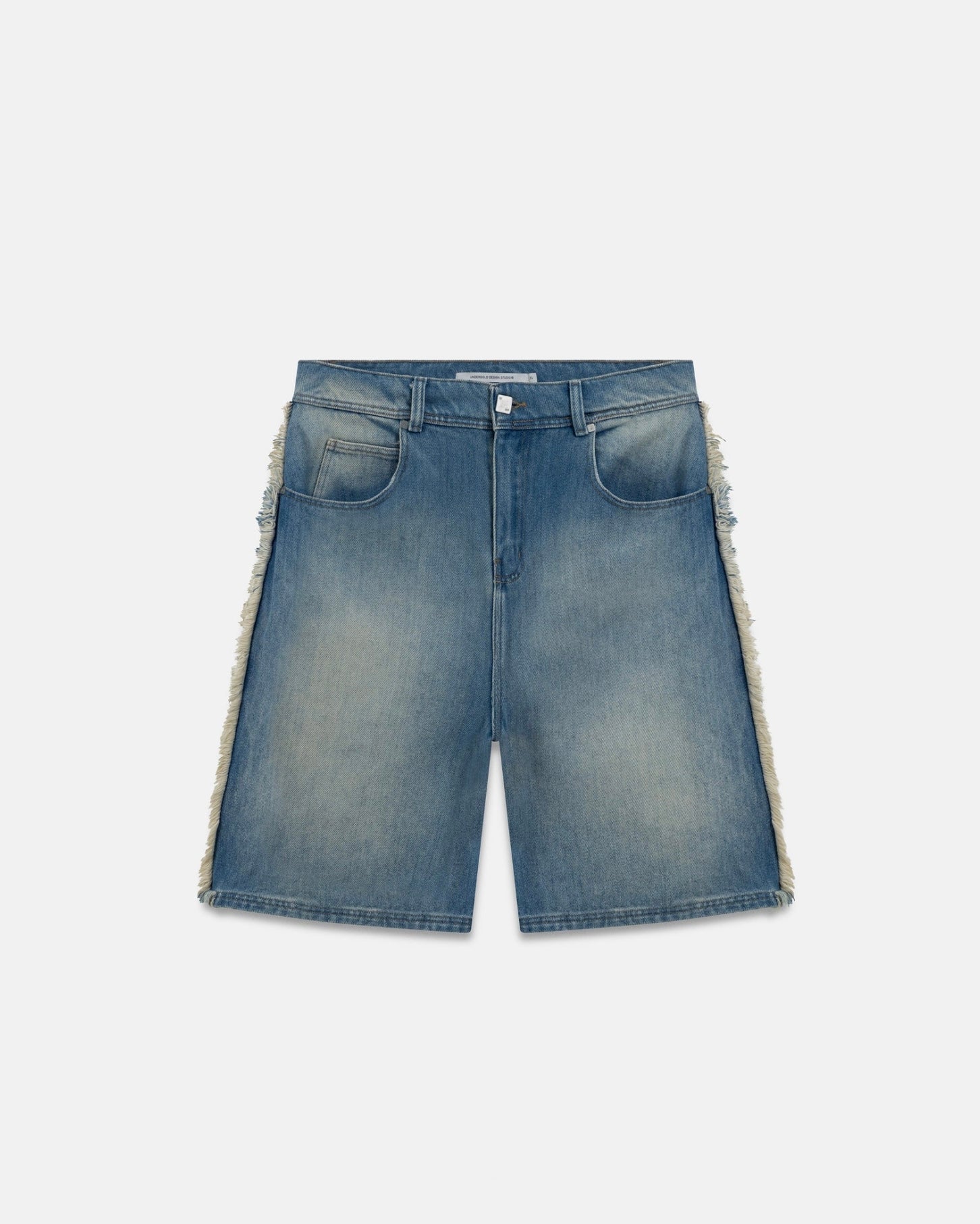 SPRING FRAYED JORTS BLUE