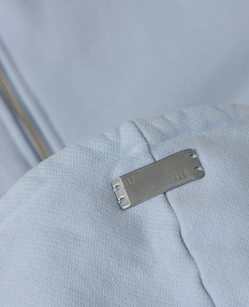W BASICS UNDERGOLD ZIP UP SLIM FIT HOODIE LIGHT BLUE