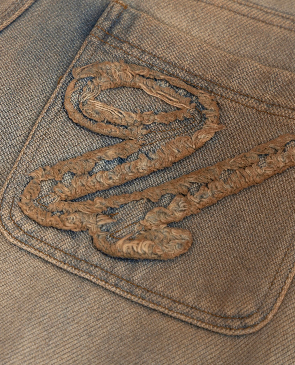 W HOLY STATE SPLIT KNEE WIDE JEANS SAND BLUE