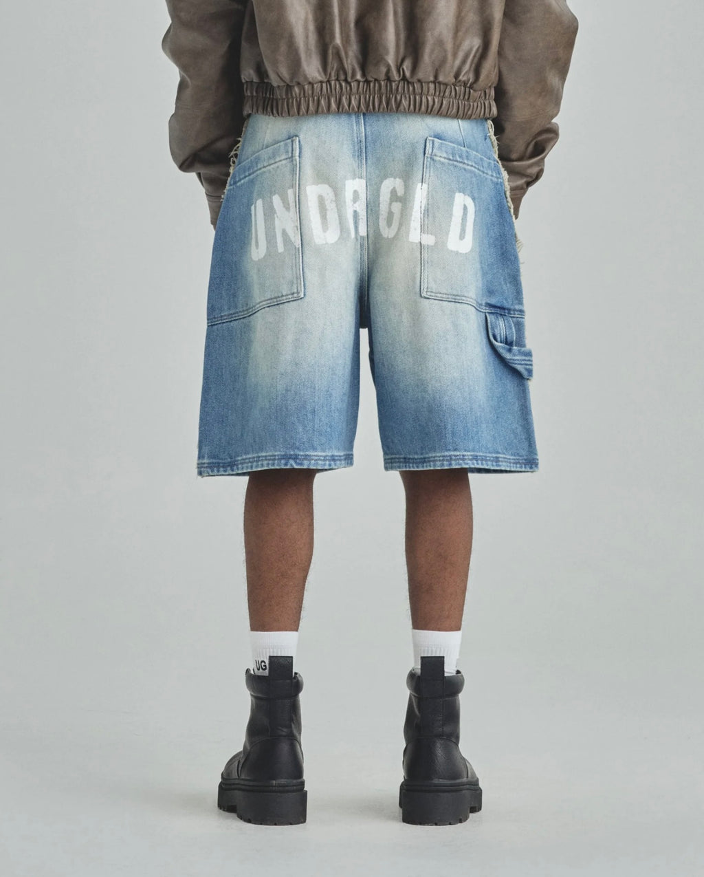 SPRING FRAYED JORTS BLUE
