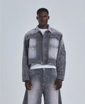 HOLY STATE UNDRGLD RIPPED JACKET WASHED GRAY