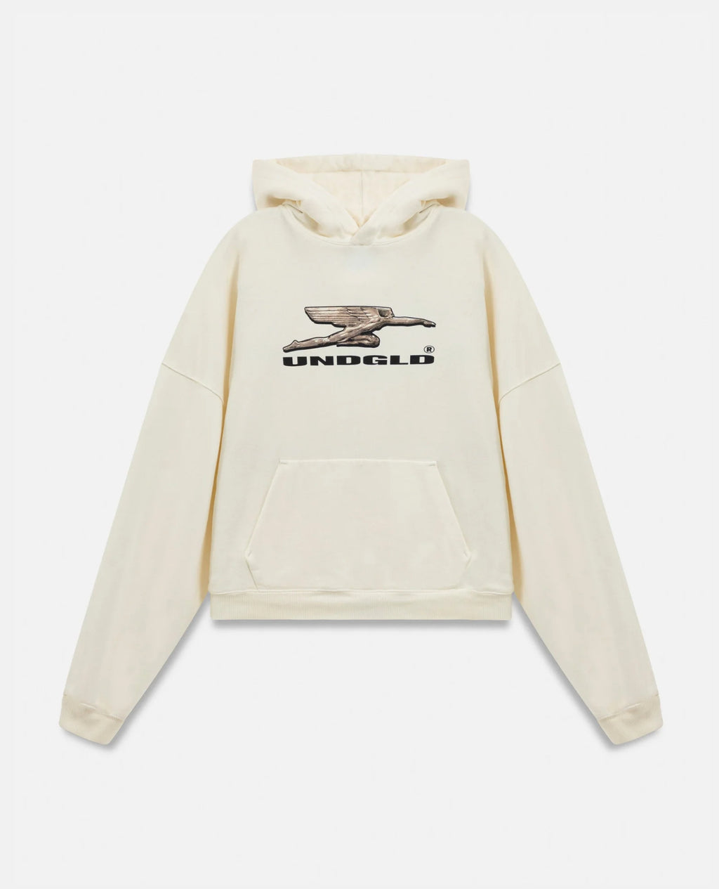 W HOLY STATE DECO BOXY FIT HOODIE WHITE