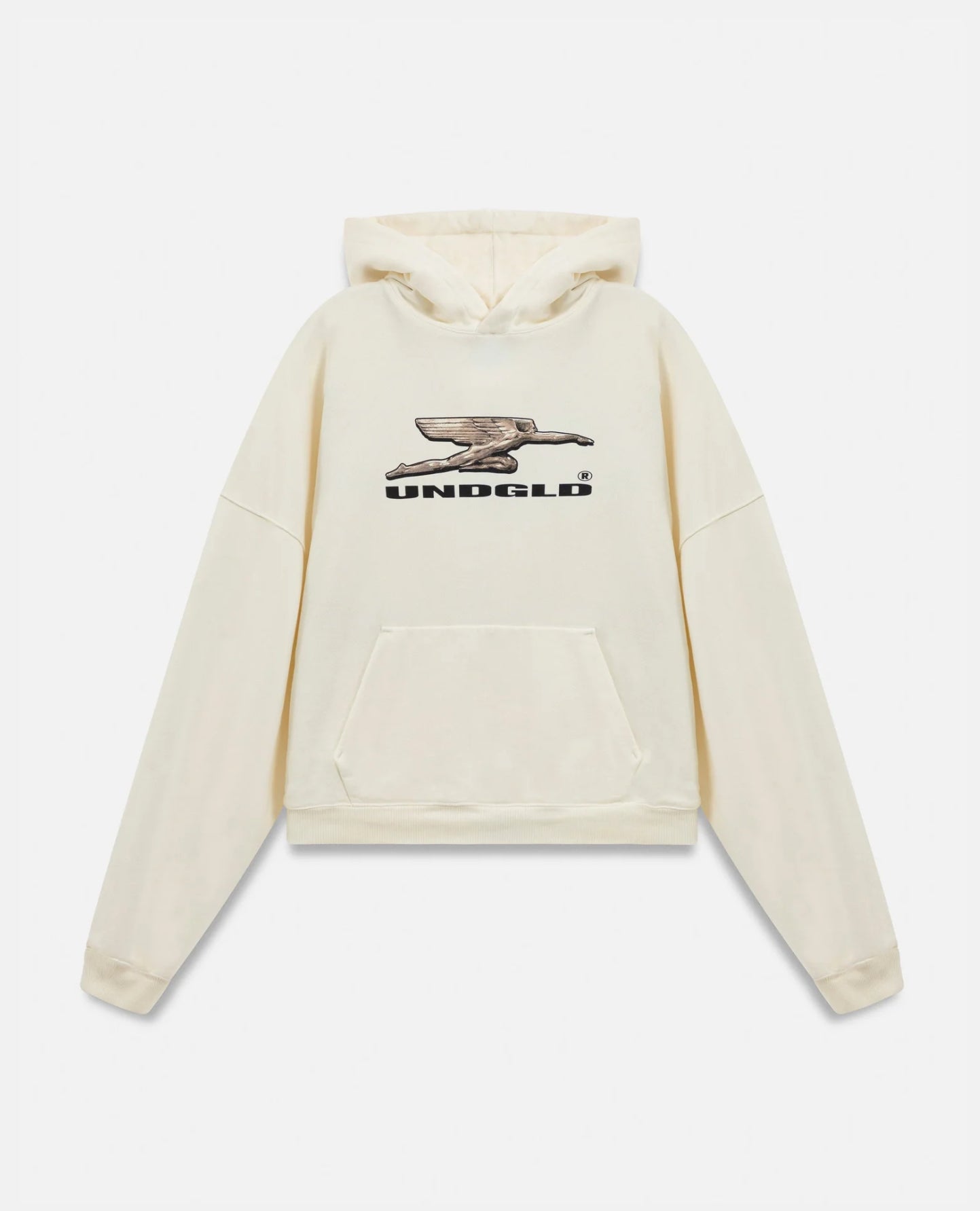 W HOLY STATE DECO BOXY FIT HOODIE WHITE