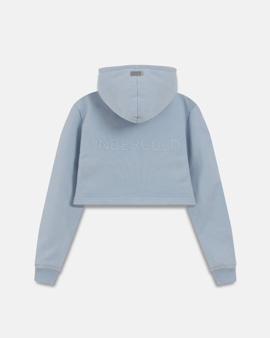 W BASICS UNDERGOLD ZIP UP SLIM FIT HOODIE LIGHT BLUE