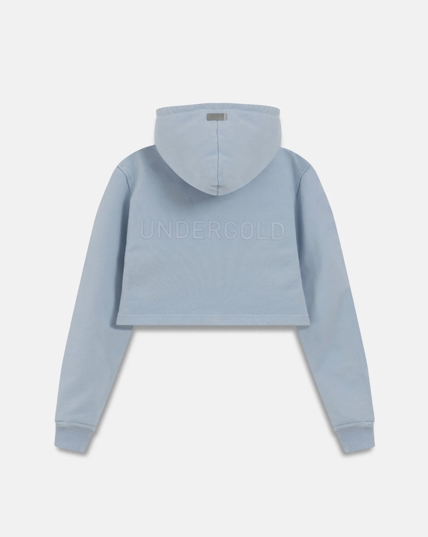 W BASICS UNDERGOLD ZIP UP SLIM FIT HOODIE LIGHT BLUE