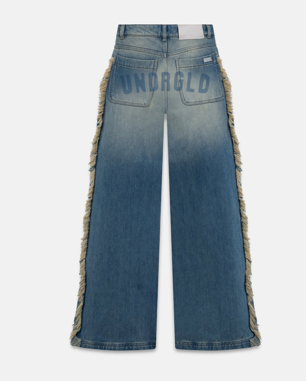 W Spring UNDRGLD Frayed Wide Jeans Blue