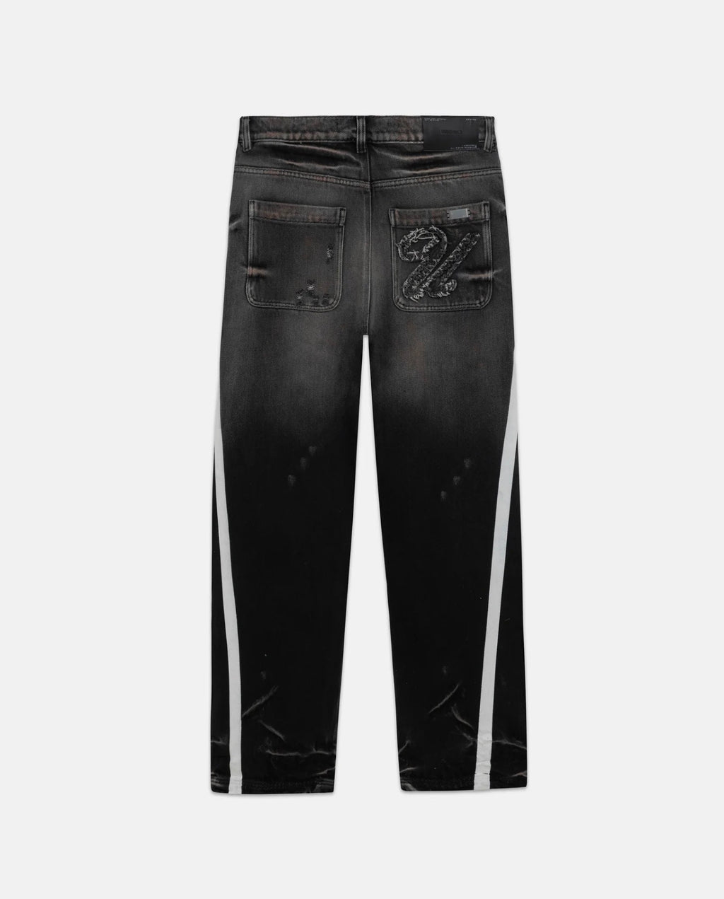 Holy State Stripe Wide Jeans Ash Black