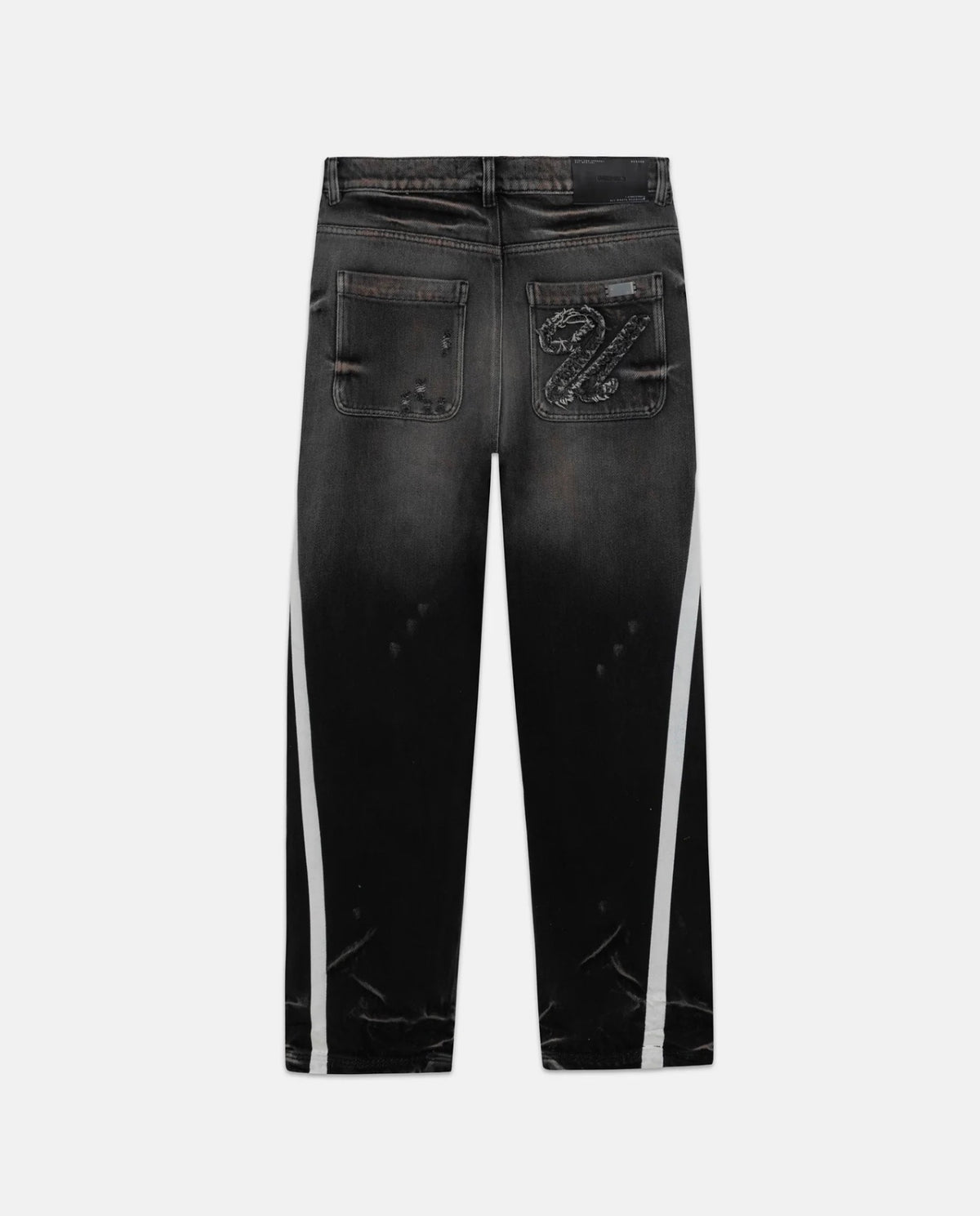 Holy State Stripe Wide Jeans Ash Black