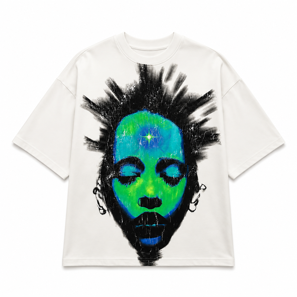 UNDERGOLD HELIOS FACE BOXY FIT TSHIRT WHITE